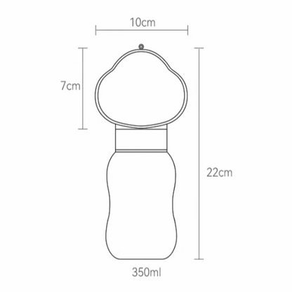 Bouteille d'eau portable d'été pour chiens pour petits grands chiens de voyage chiot chat bol à boire distributeur d'eau pour animaux de compagnie en plein air mangeoire pour animaux de compagnie