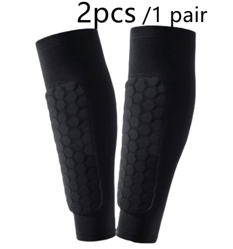 Protège-Tibia "Hexa-Shield" – Manchon de Compression Anti-Collision en Nid d'Abeille