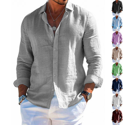 Chemise "Riviera" en Lin Premium – Coupe Ajustée & Respirante