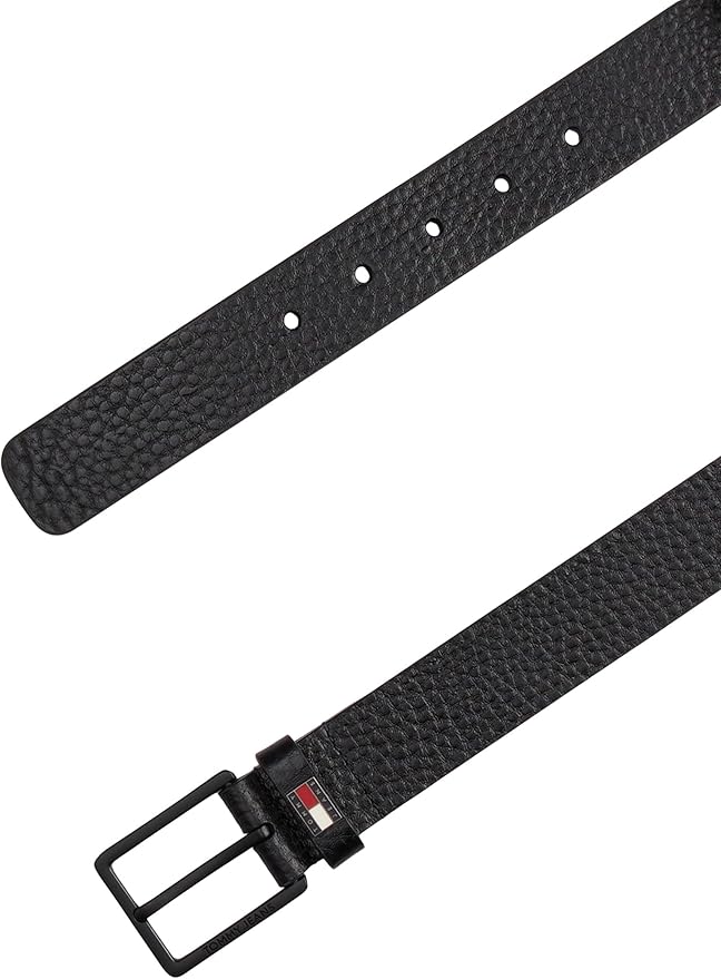 Tommy Jeans Ceinture Homme Elevated Flag 3,5 cm Cuir