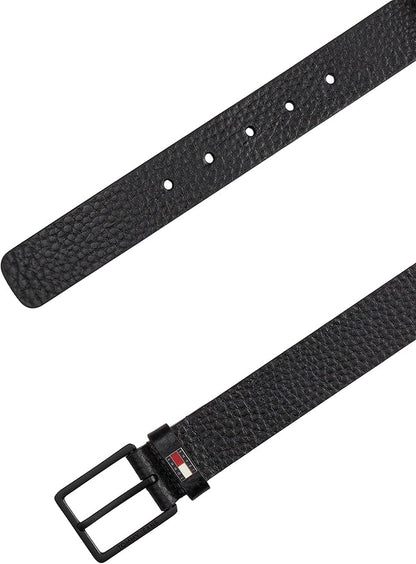 Tommy Jeans Ceinture Homme Elevated Flag 3,5 cm Cuir