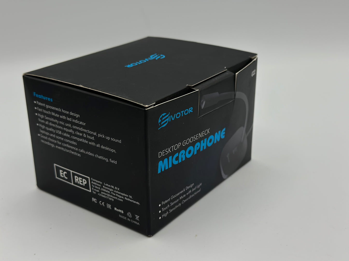 EIVOTOR Microphone PC USB Micro Computer Ordinateur Plug & Play Micro d'enregistrement avec Bouton Muet Compatible avec Mac, Windows 7/8/10, PS4 pour Discord, Youtube, Skype, Podcast, Conférence