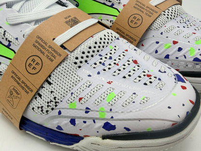 Chaussures de futsal JOMA TACTICO IN - BLANC BLEU/JAUNE FLUO