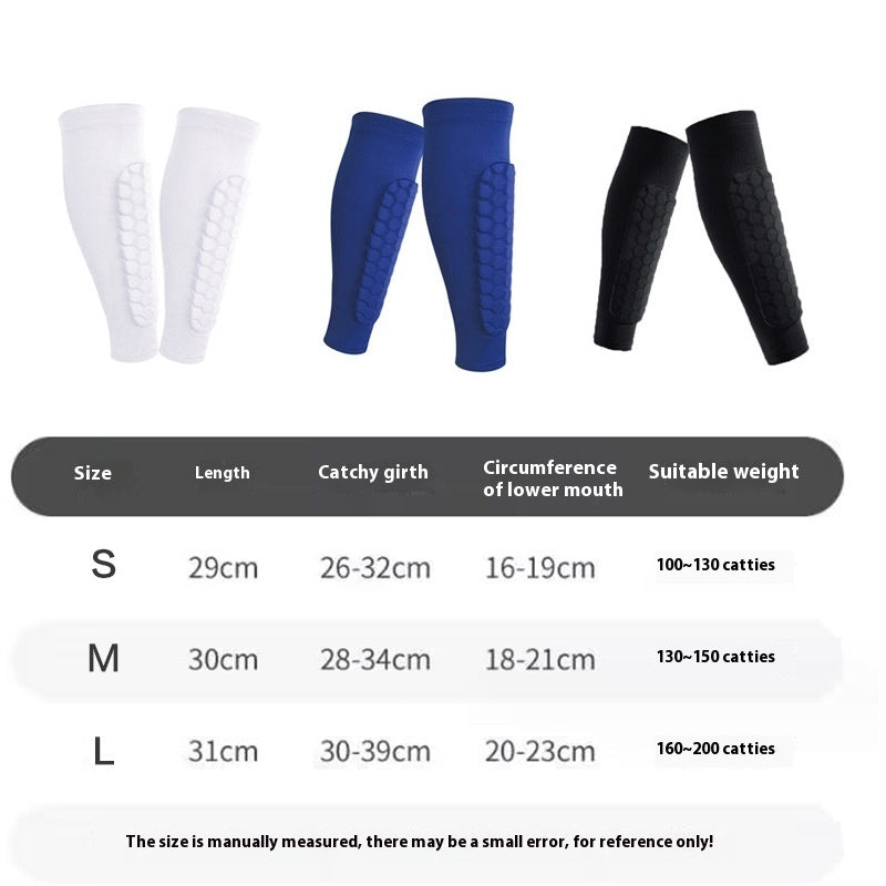 Protège-Tibia "Hexa-Shield" – Manchon de Compression Anti-Collision en Nid d'Abeille
