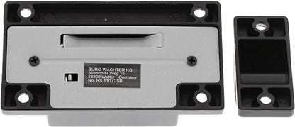 Verrou mécanique, Pêne rond, Targette pour porte affleurante, Dispositif de sécurité galvanisé pour cadenas, Ne craint pas la météo, RS 110 C SB, 112 x 50 mm