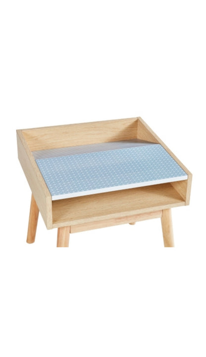 Bout de canapé scandinave sérigraphié gris/chêne À Monter Soit Même