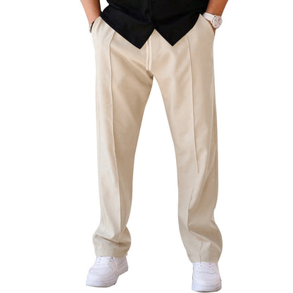 Pantalons pour hommes droit ample décontracté avec cordon de serrage Vêtements design