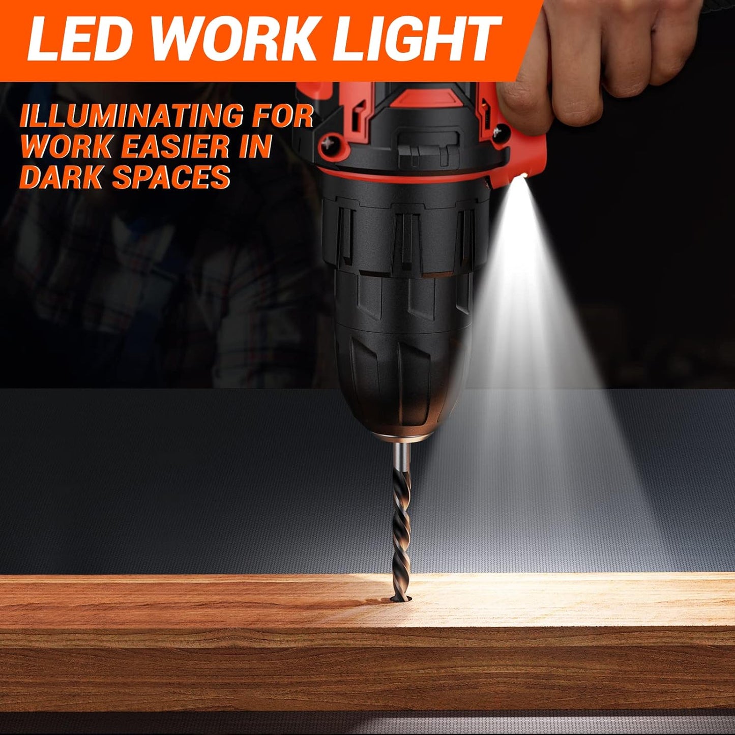 Perceuse Visseuse Devisseuse Sans Fil 12V, avec 2 Batteries et 25 Accessoires, 25Nm neuve