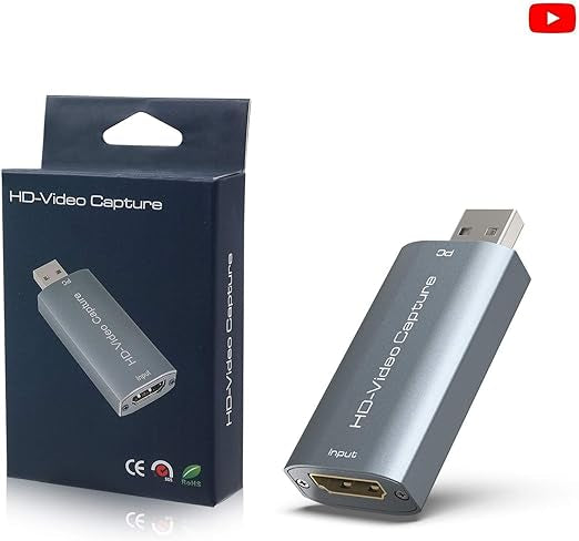 Carte de Capture Audio Vidéo, HDMI 1080P Video Capture Card de Jeu vers USB 2.0 pour Windows/Mac/Androide