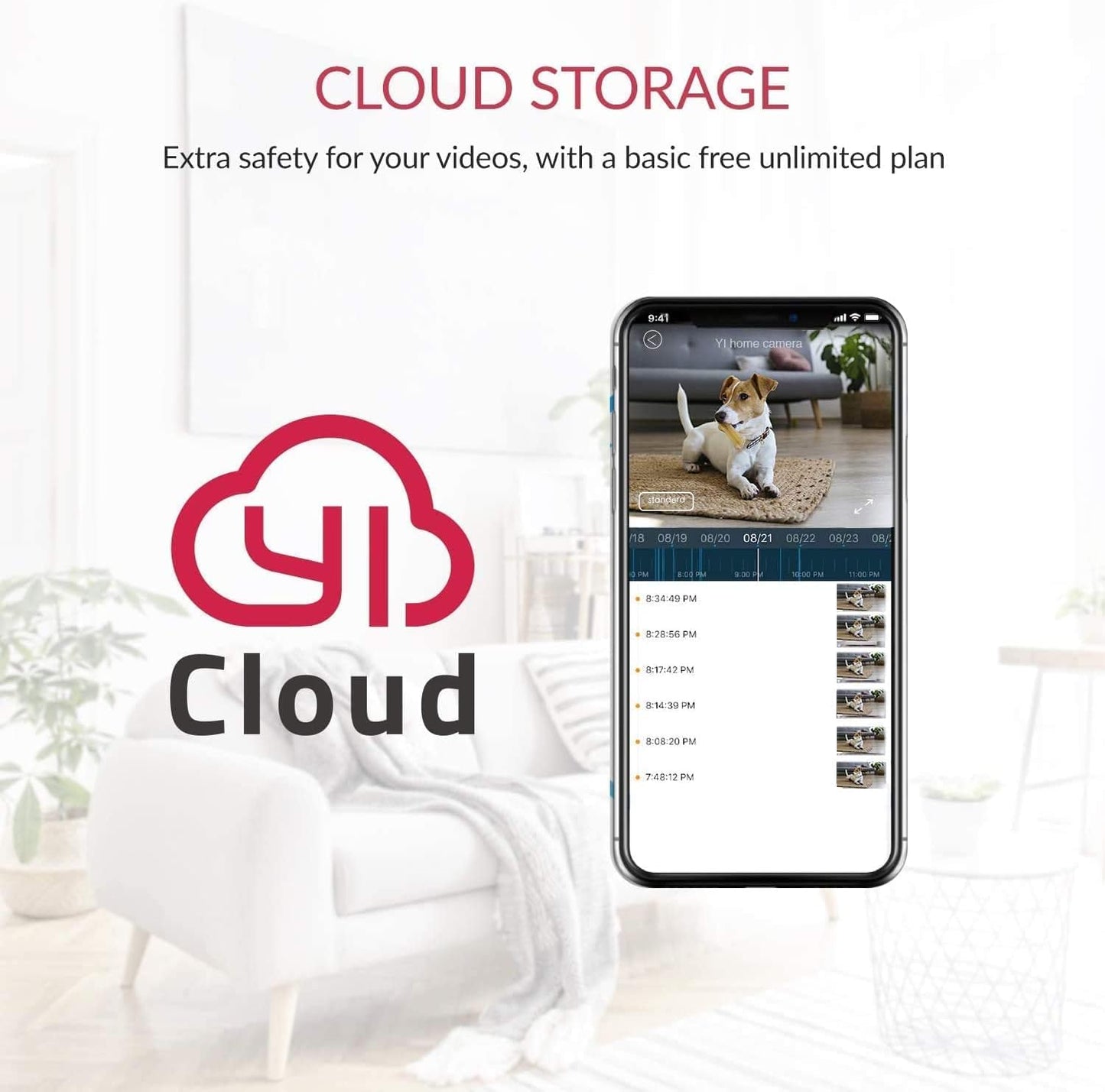 YI Camera Surveillance Wifi Intérieur 1080P Caméra IP Avec Enregistrement Camera Maison pour Bébé/Animal de Compagnie Suivi de Mouvement, Détection Sonore, Audio Bidirectionnel