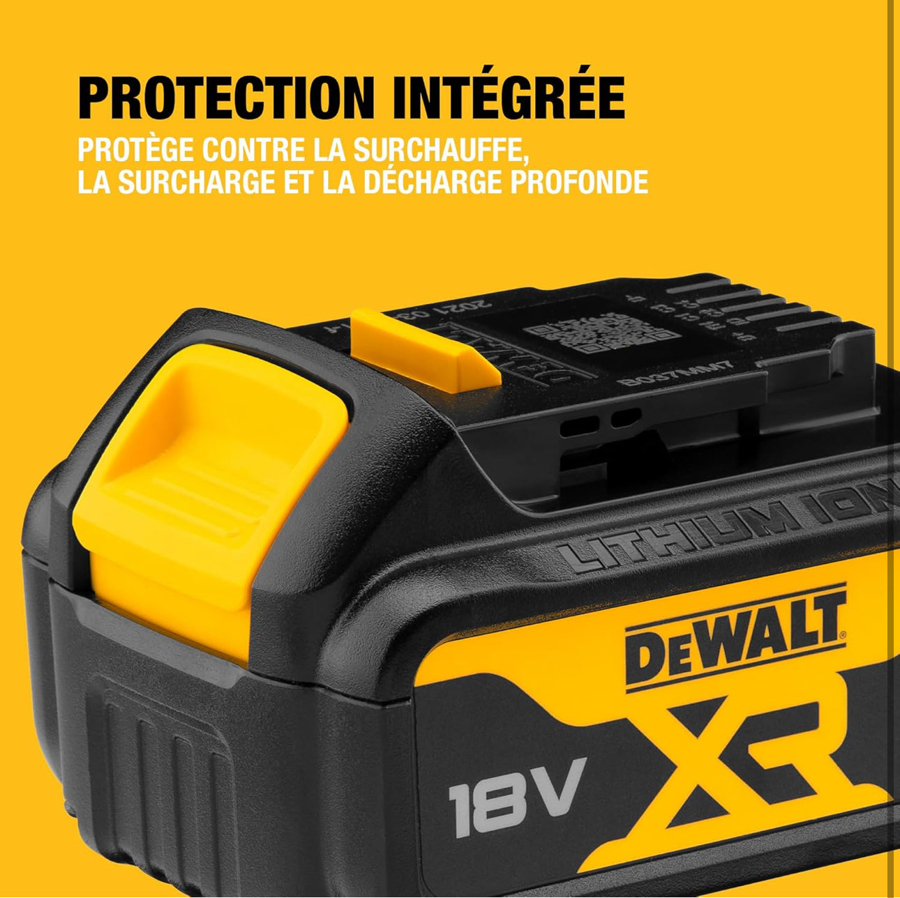 DEWALT - Batterie 4Ah XR 18V avec témoin de charge lumineux, DCB182-XJ
