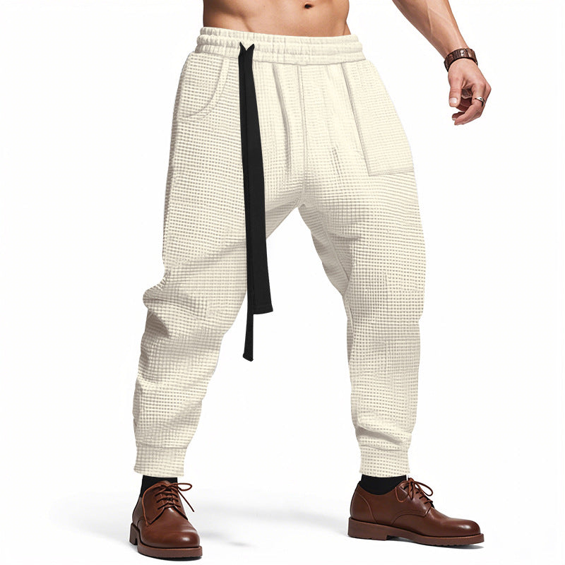 Pantalon "Waffle-Street" – Jogging en Maille Gaufrée & Coupe Relaxed
