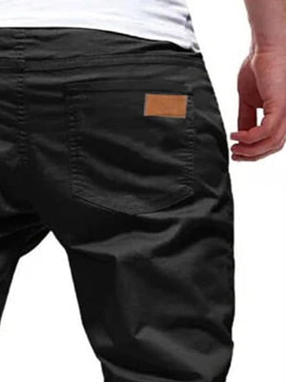 Pantalon cargo pour homme, taille élastique avec plusieurs poches, décontracté, respirant, randonnée, travail
Taille: M