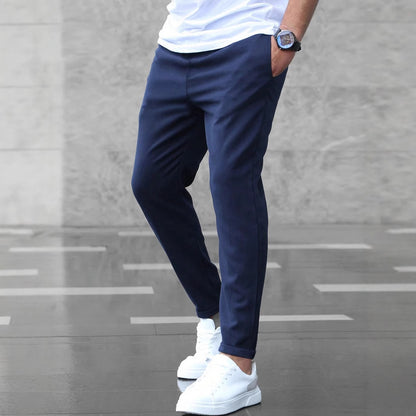 Pantalon "Urban-Slim" – Coupe Crayon Ajustée & Taille à Cordon