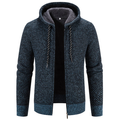 Manteau d'hiver Fermeture à glissière Couleur unie Manches longues Cordon de serrage avec capuche