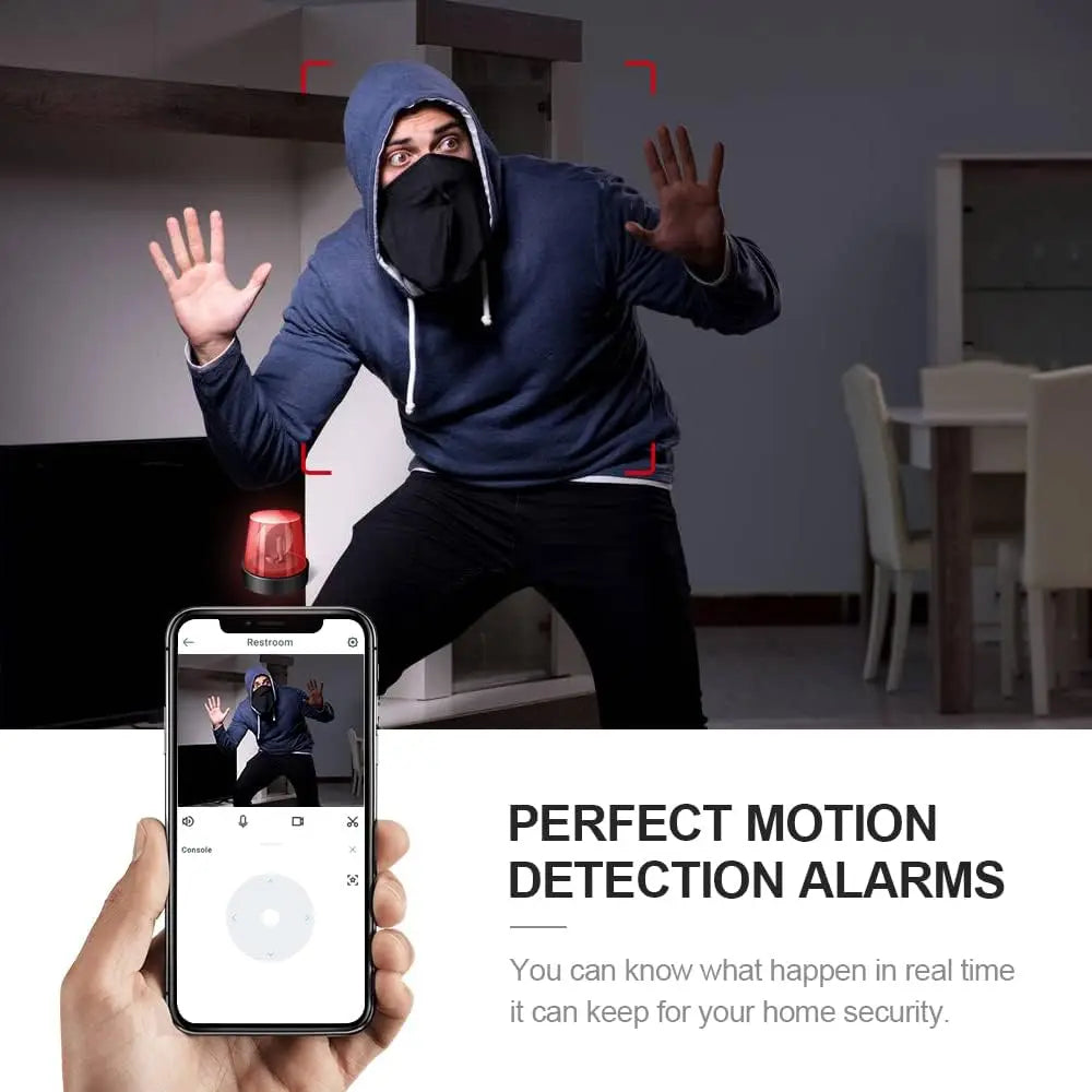 Caméras cachées EKMini Spy pour la sécurité de la maison 4KHD Grand angle WiFi sans fil Petite nounou Surveillance/Détection de mouvement/Vision nocturne
