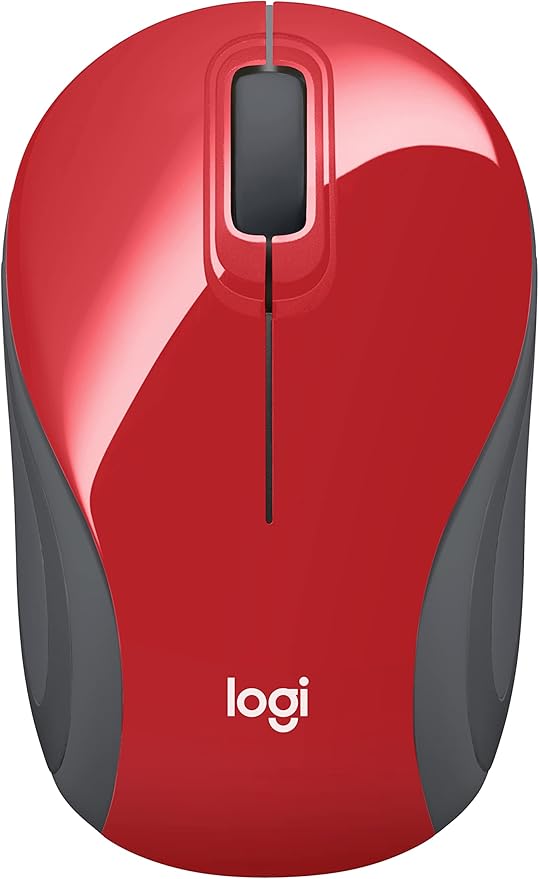 Logitech Mini souris optique sans fil M187, rouge