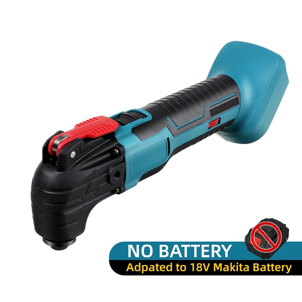 Scie oscillante, Outil oscillant sans fil Rénovateur électrique Multi-outils Machine de coupe compatible avec batterie Makita/dewalt/milwaukee 18v