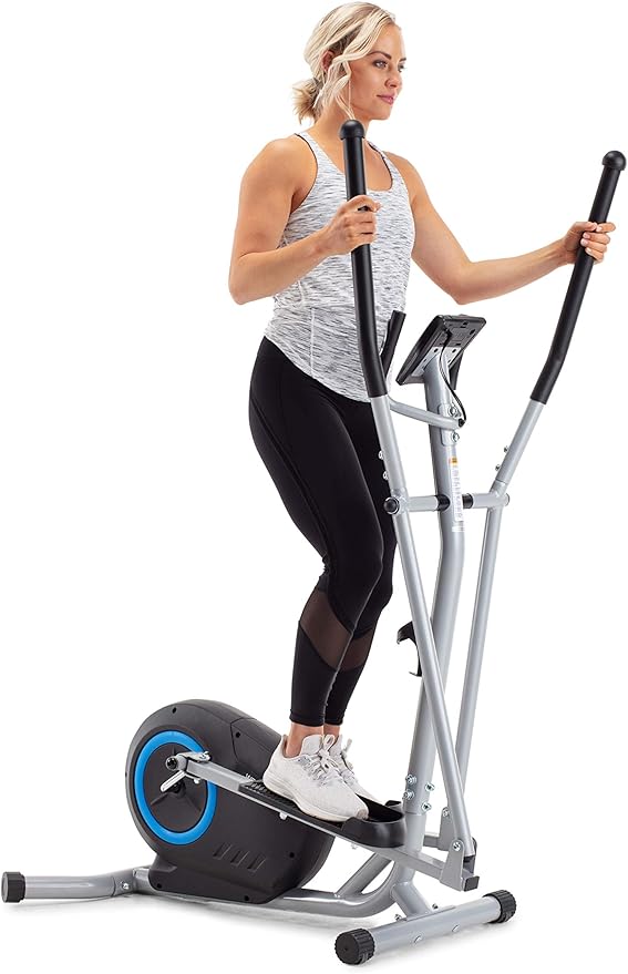 Cadence WellnessFit E Vélo elliptique unisexe, noir et bleu