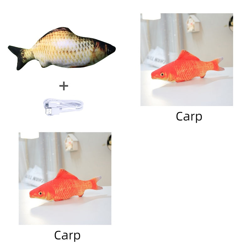 Poisson Interactif "Real-Flop" – Jouet Électrique Sautillant & Rechargeable USB