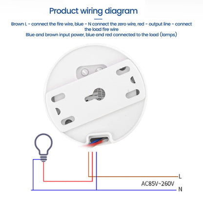 AC85-265V Intelligent Human Infrared Sensor Switch Ceiling Sensor Switch for Ceiling 360℃ Motion Sensor Light Switch Wholesale