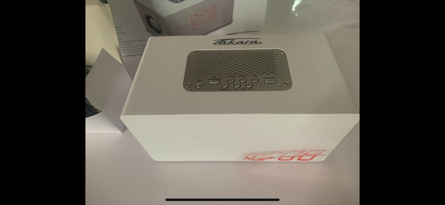 Radio réveil Bluetooth Blanc neuf