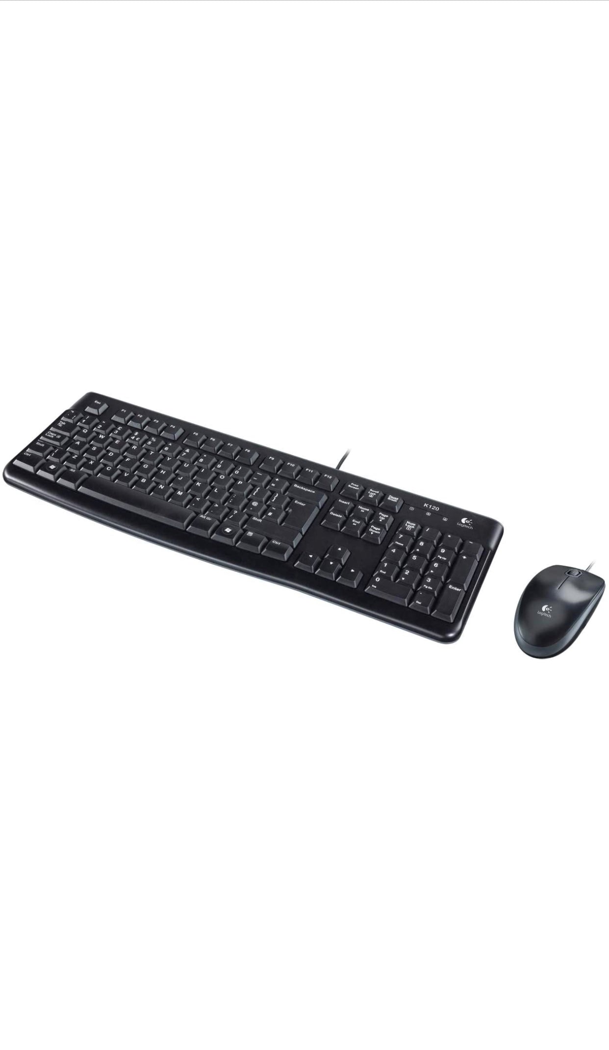 Logitech MK120 Combo Clavier et Souris Filaire pour Windows Clavier US Intern...
