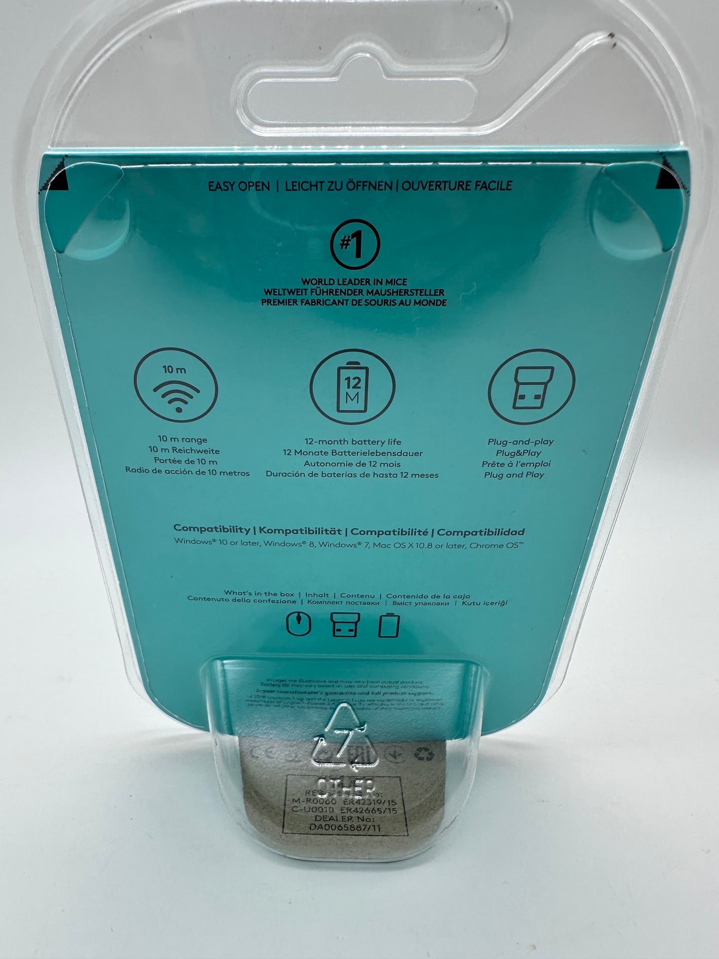 Logitech Mini souris optique sans fil M187, rouge