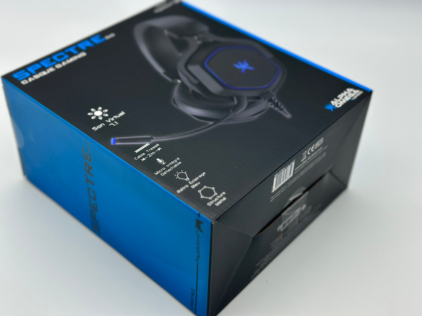 Casque Gaming Alpha Omega Players 7.1 Spectre Noir pour PS4