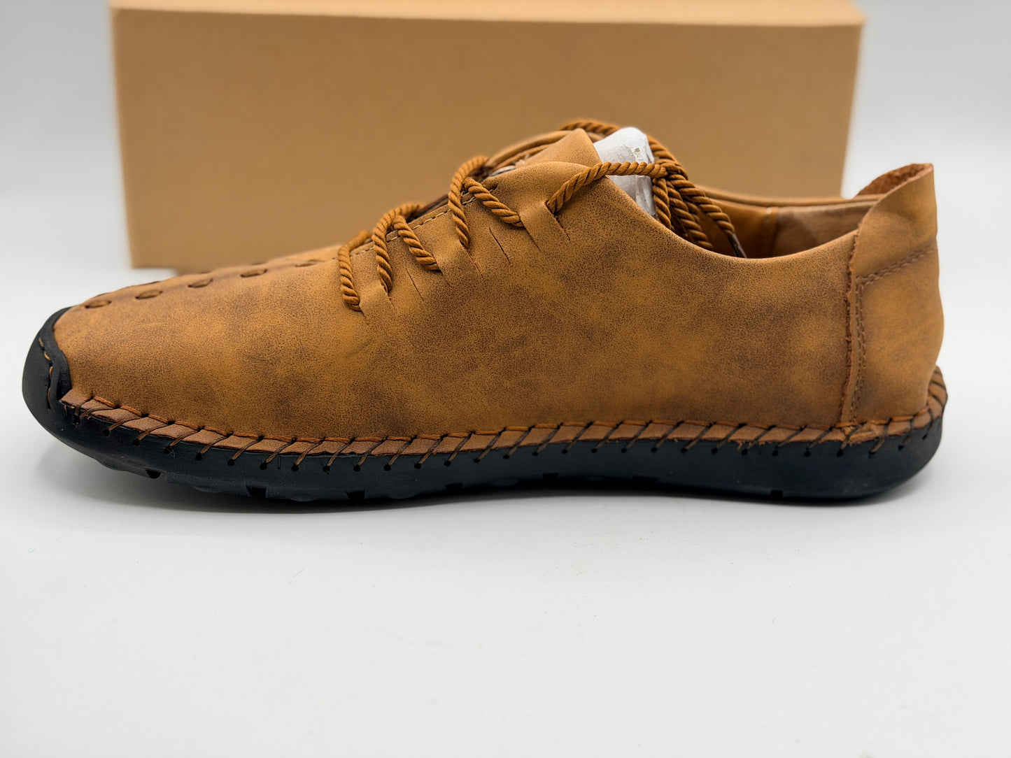 Chaussures en cuir décontractées pour hommes Mocassins athlétiques légers Chaussures à enfiler à la mode