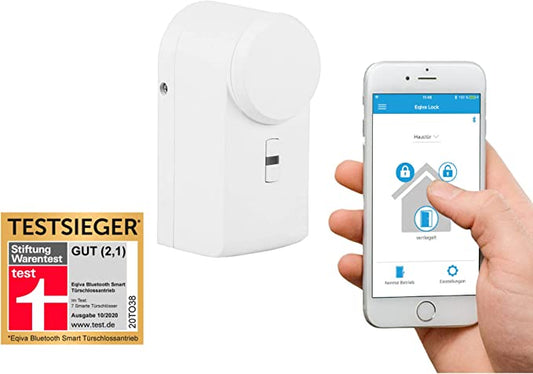 Serrure de porte intelligente Bluetooth, blanche, 5,6 x 5,2 x 11,4 cm neuf