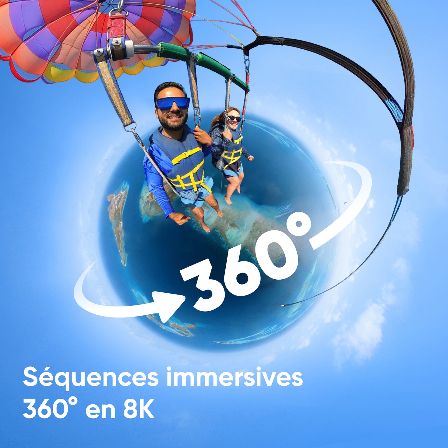 Insta360 X4 + Perche à selfie + trépied + Perche à selfie invisible 114 cm + étuis rigide jaune d’origine
