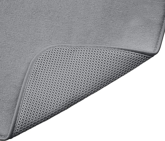 Tapis d'égouttoir - 41 x 46 cm - Gris anthracite, lot de 2 neuves