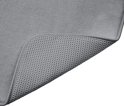 Tapis d'égouttoir - 41 x 46 cm - Gris anthracite, lot de 2 neuves