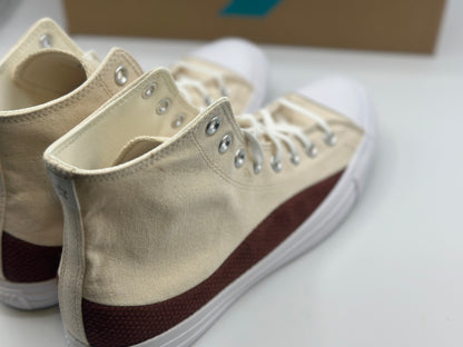 Converse - Chuck Taylor All Star - Baskets - Blanc cassé et rouge