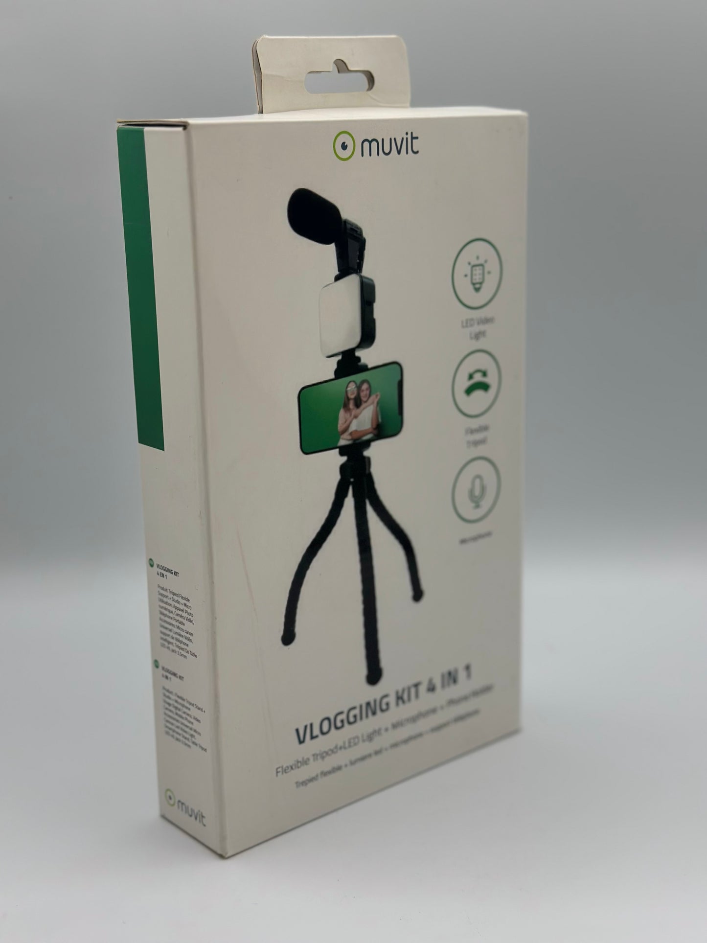 Support VLOGGING KIT 4 en 1 Micro + TREPIED + Support + LED