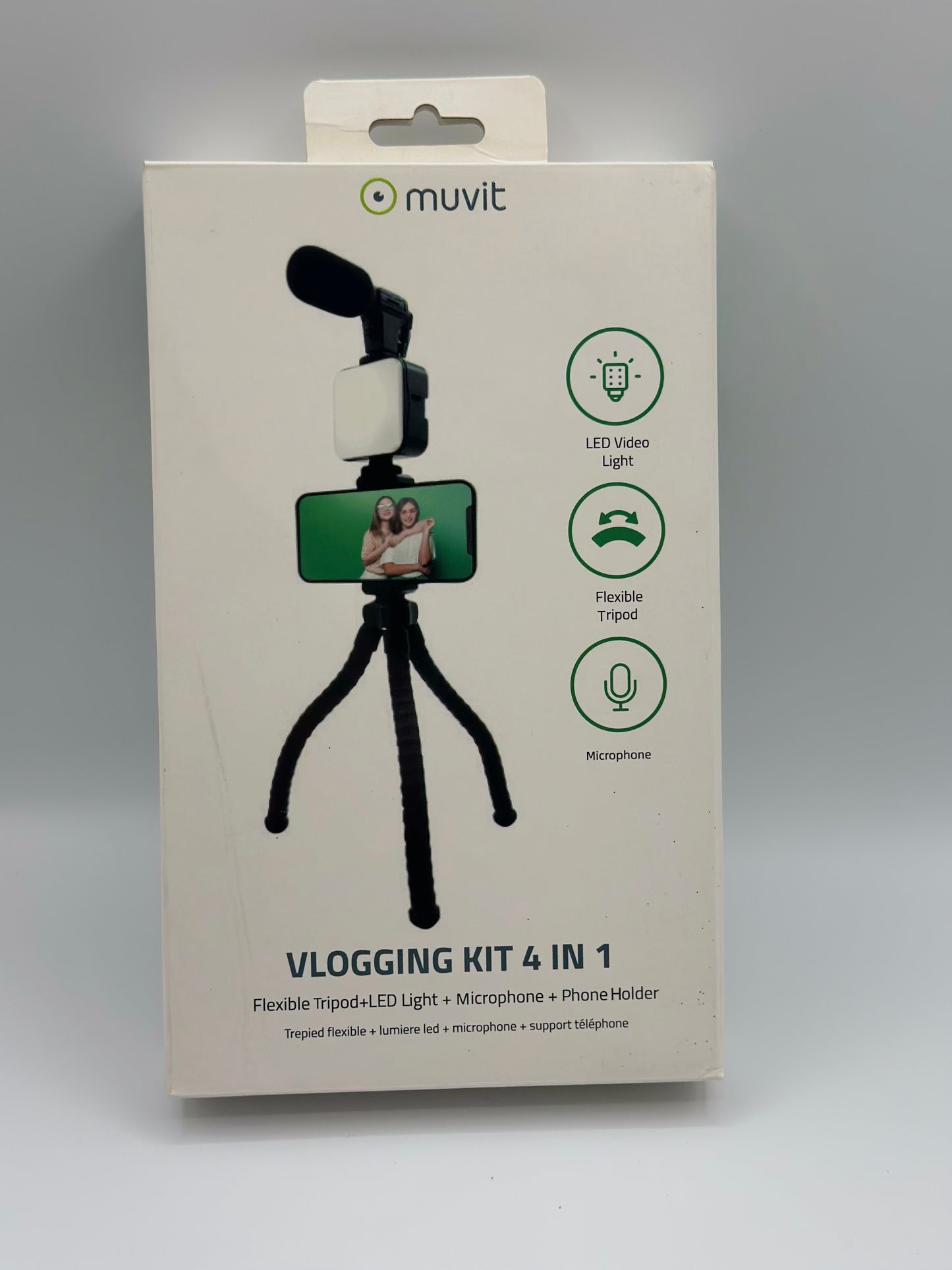 Support VLOGGING KIT 4 en 1 Micro + TREPIED + Support + LED