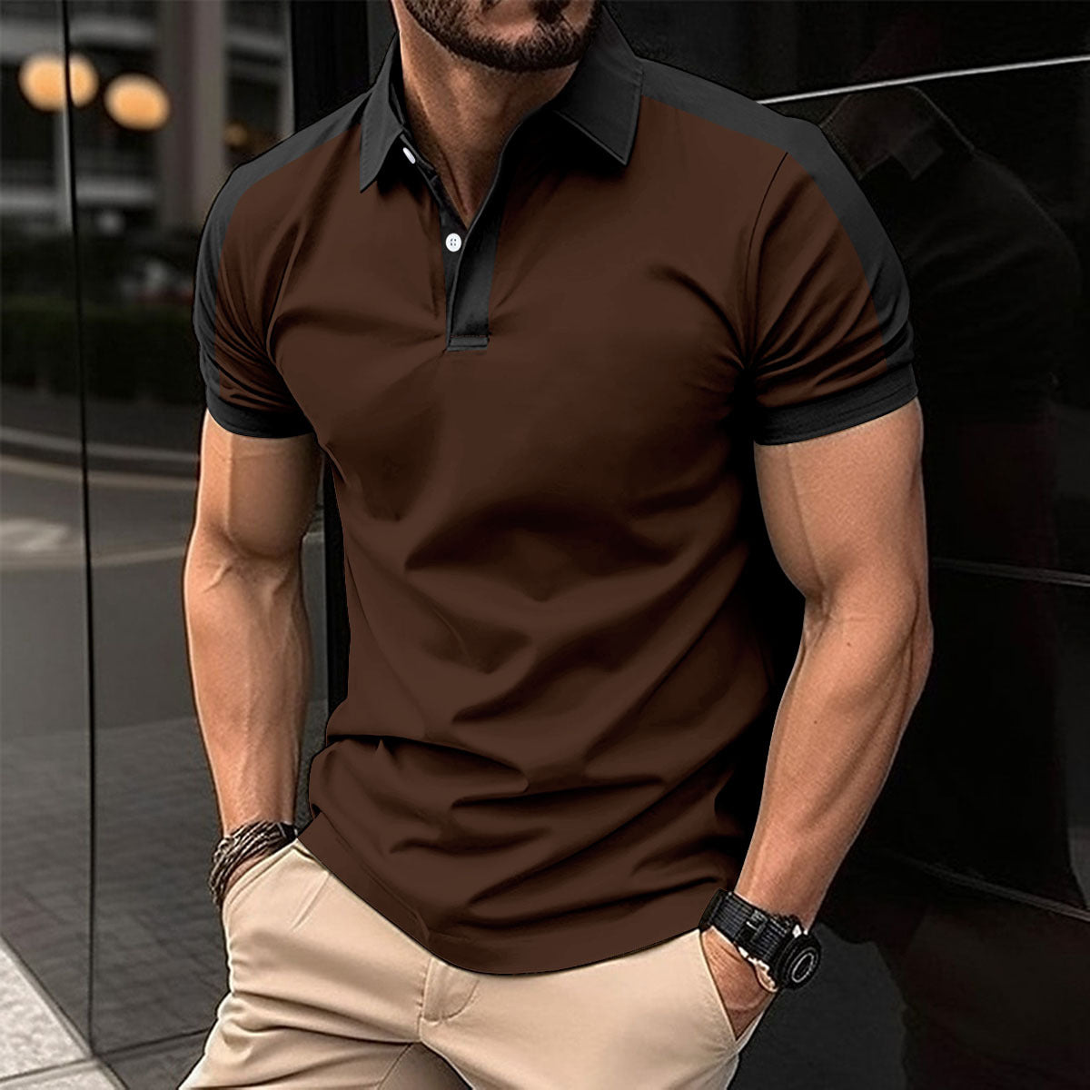 Polo décontractés d'été à manches courtes pour hommes plusieurs couleurs disponibles