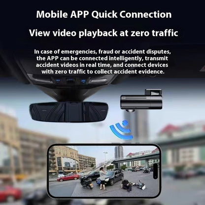Camera embarquée dash cam Vision nocturne Voiture Surveillance de stationnement Vidéo