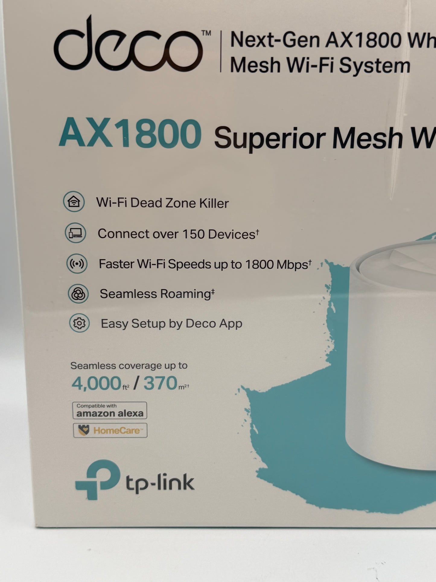 TP-Link Deco WiFi 6 Mesh AX 5400Mbps Deco X60(2-Pack) V3.2, Système WiFi 6 pour Toute la Maison, Couverture de 490㎡, Installation Facile, Contrôle Parental, Compatible avec Toutes Les Box Fibre