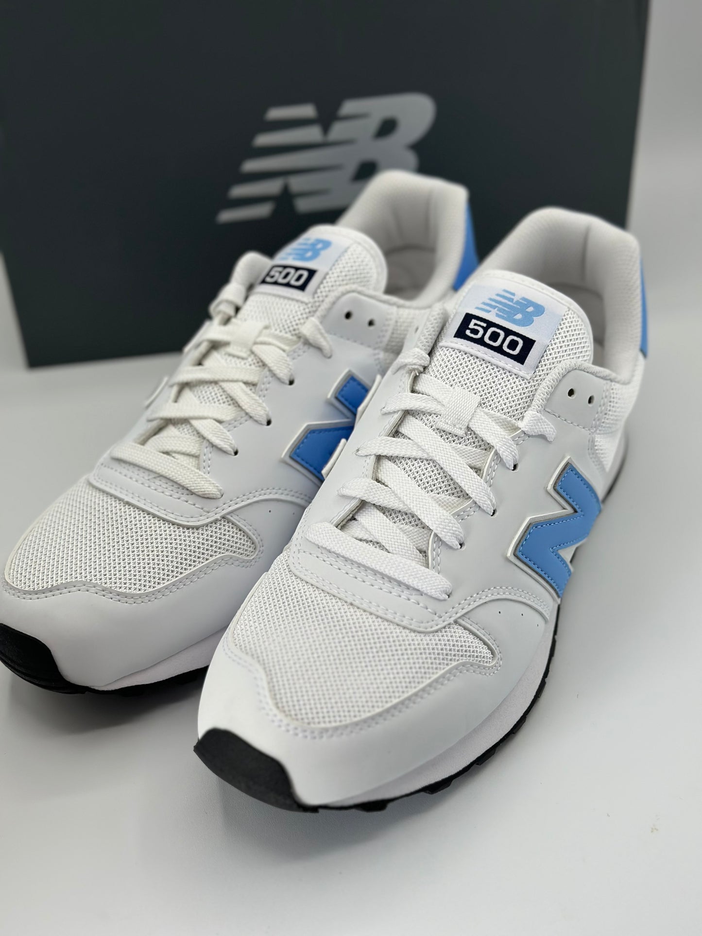 Chaussures New Balance 500 44 Blanc Bleu