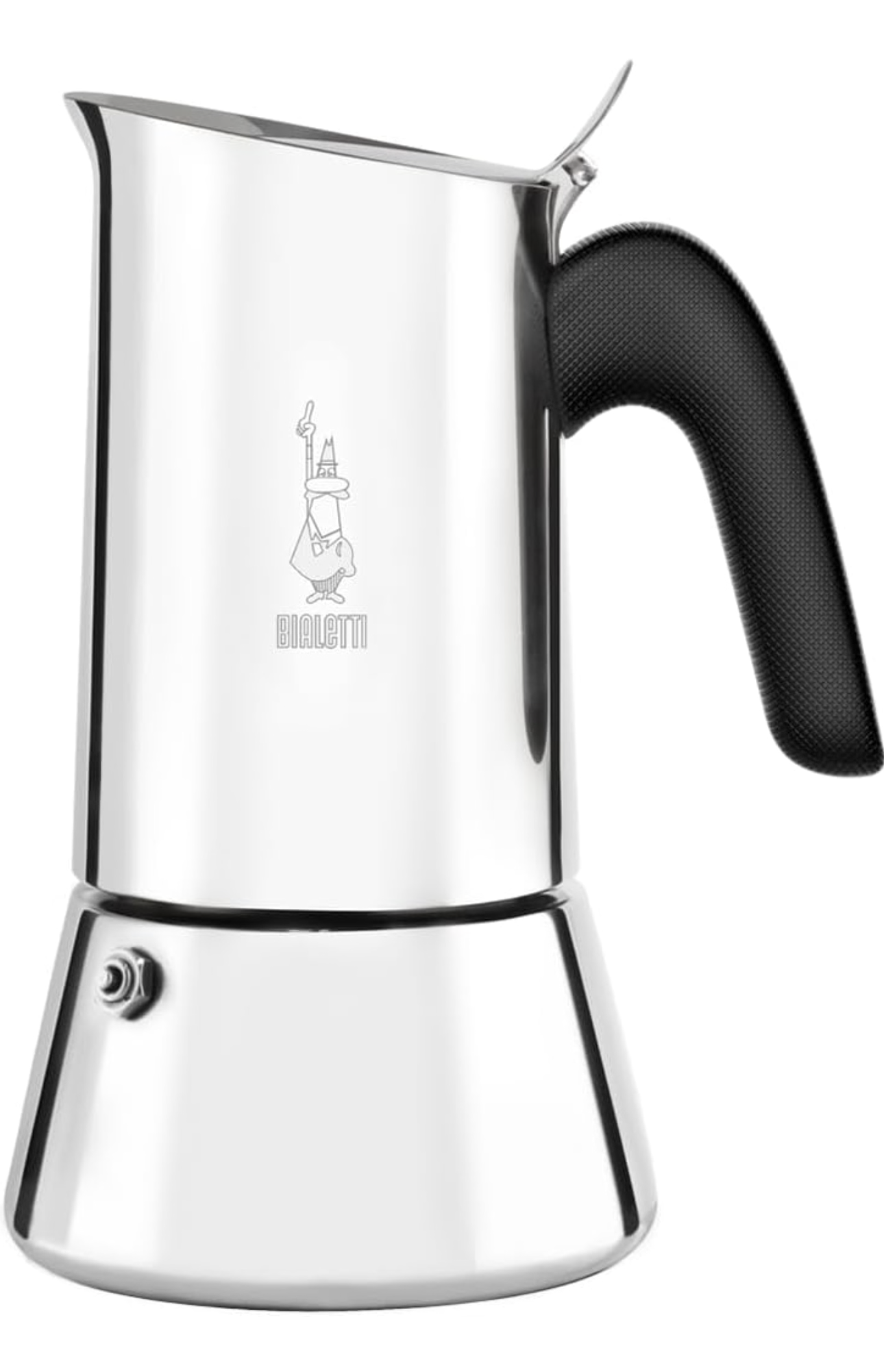 Bialetti - Nouvelle cafetière expresso Venus Induction, Plaque de cuisson en acier inoxydable, Adaptée à toutes les sources de chaleur, 6 Tasses, Aluminium, 235ml,Argent [Classe énergétique A+]