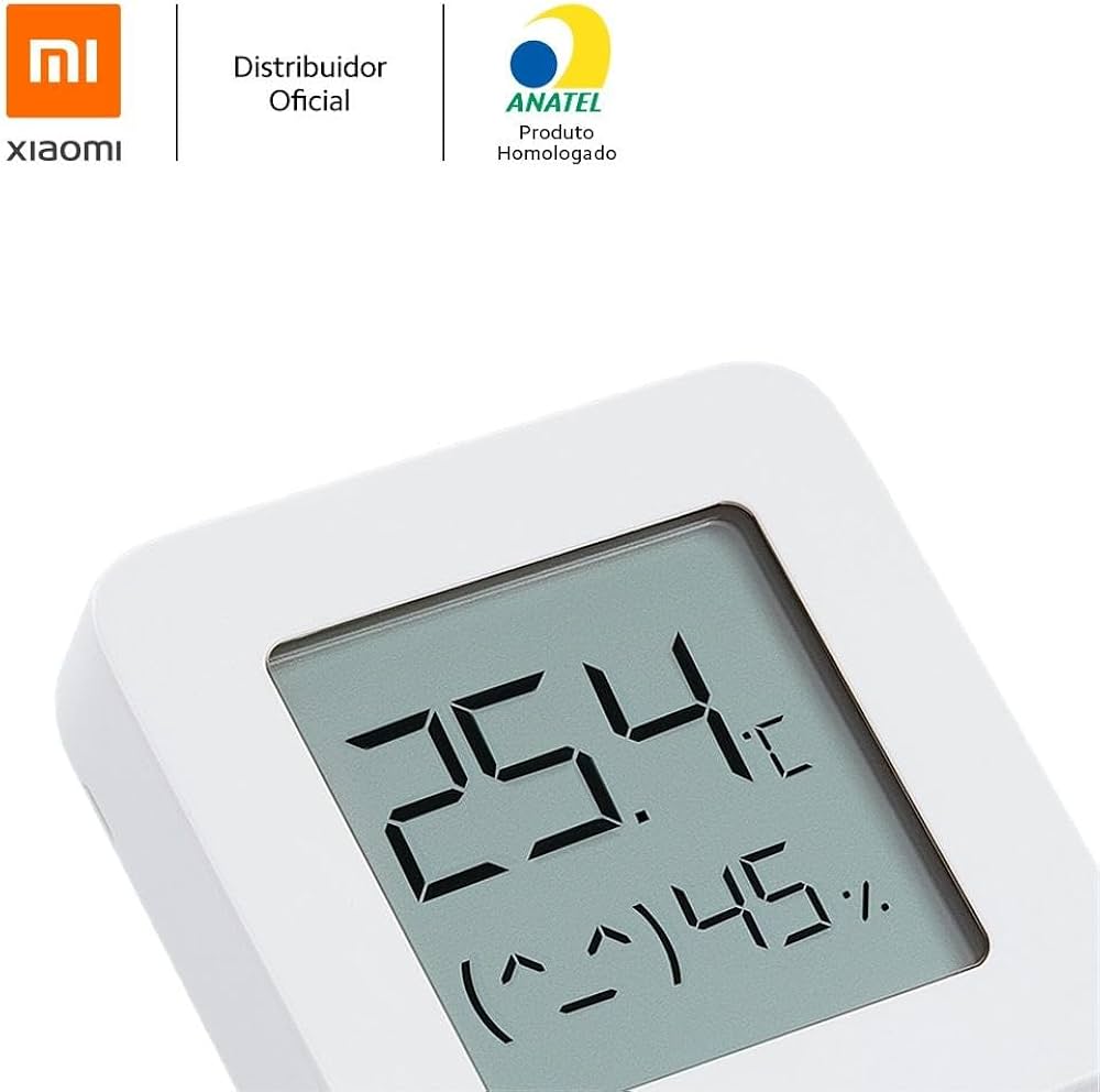 Moniteur de température et d’humidité Xiaomi Mi 2 thermomètre d'intérieur connectée Blanc, écran LCD 1,5", Bluetooth, Batterie Longue durée - Version française