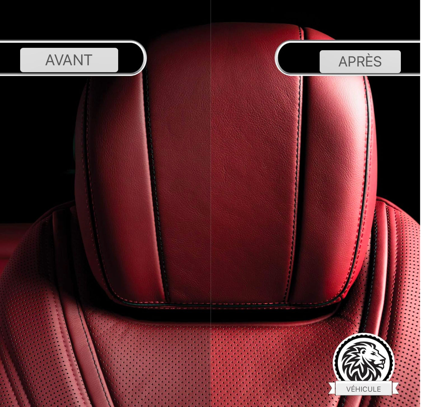Nettoyant pour voiture pour l'entretien du cuir VEHICULUX pour des sièges en cuir propres - en tant qu'entretien du cuir pour voiture, il assure un nettoyage complet et fiable du cuir, produit d'entretien du cuir pour voiture, nettoyage du cuir pour voitu
