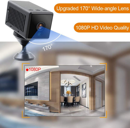 Mini Caméra Espion WiFi Caméra Cachée 1080P Caméra de Surveillance avec Vision Nocturne Automatique/Audio Bidirectionnel/Grand Angle/Alerte Fortification pour Intérieur et Extérieur