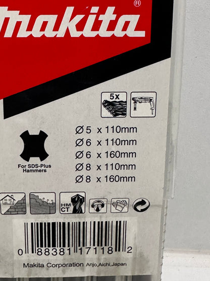 Jeu de forets SDS+ (5 pièces) - MAKITA D-00795