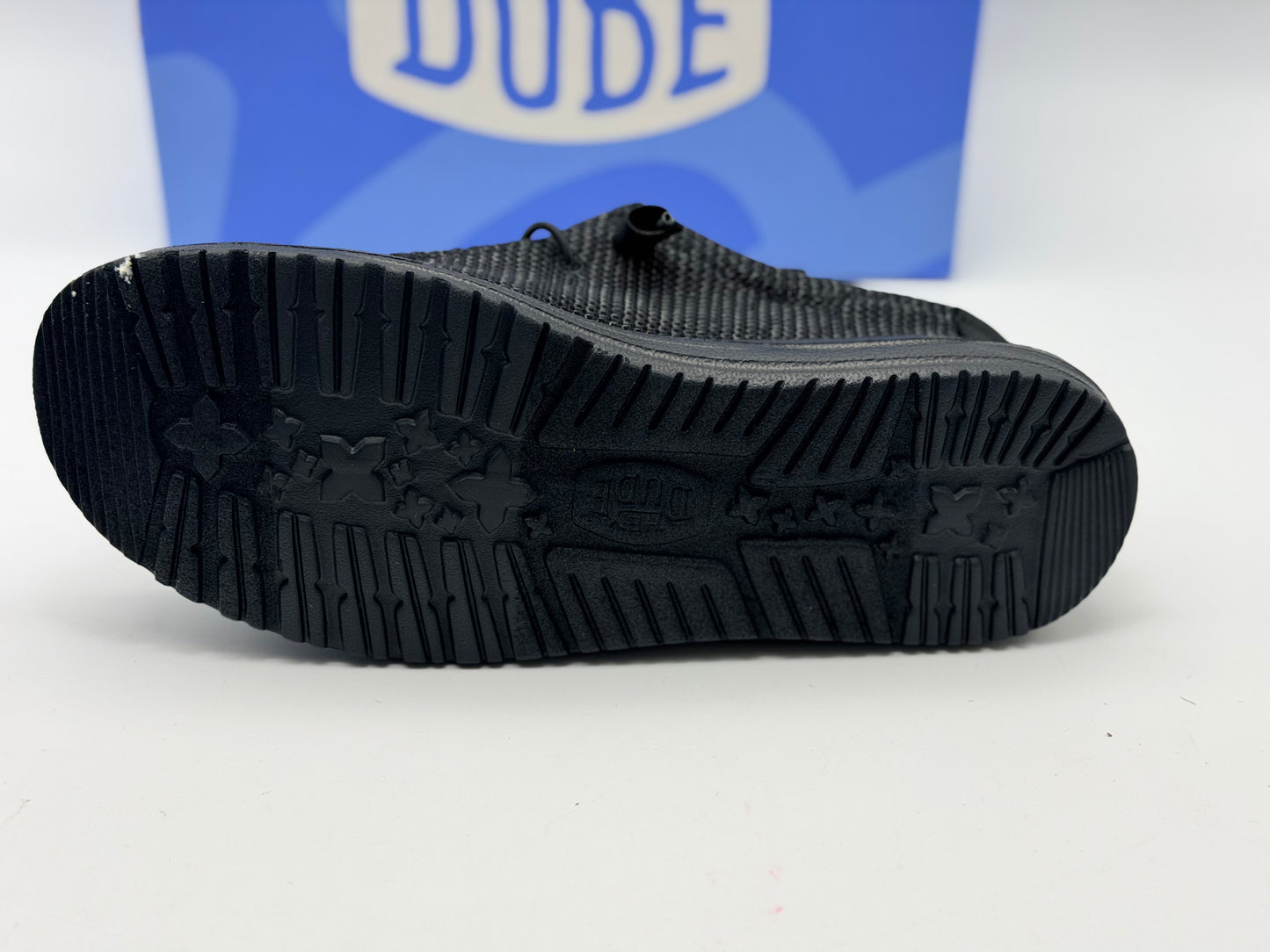 HEYDUDE Wally Stretch Sox - Chaussures pour Hommes - Baskets avec Semelles Confortables - Style Mocassin, Black/Black, 42