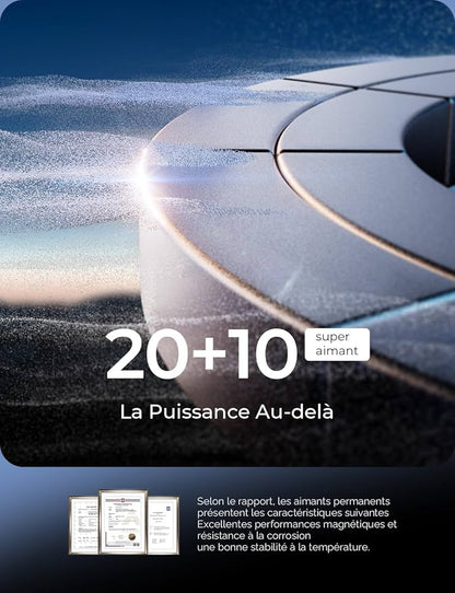 LISEN Support Téléphone Voiture Magsafe, Clip Améliorer 2024 [30 Super Aimants Puissants] [Case Friendly] Support Magnetique Porte Telephone Voiture Aimanté pour Tous Les pour iPhone 15 14 13 Pro Max