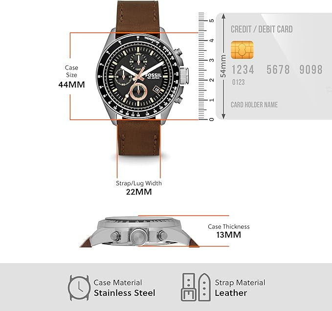 Fossil Montre Homme CH2885, Montre bracelet cuir, Totalement  Neuve .