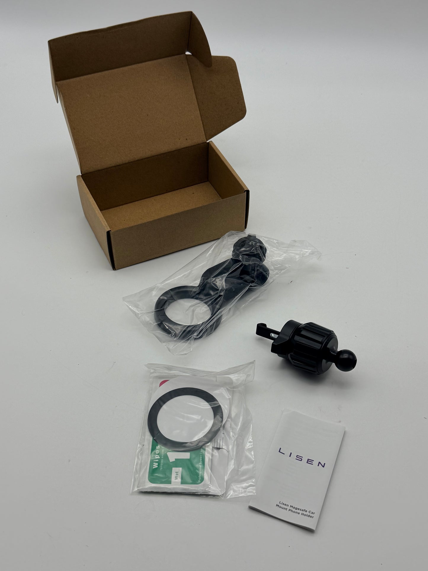 LISEN Support Téléphone Voiture Magsafe, Clip Améliorer 2024 [30 Super Aimants Puissants] [Case Friendly] Support Magnetique Porte Telephone Voiture Aimanté pour Tous Les pour iPhone 15 14 13 Pro Max